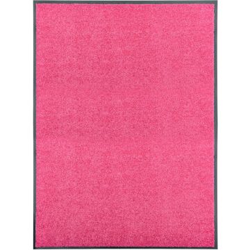 vidaXL Deurmat wasbaar 90x120 cm roze