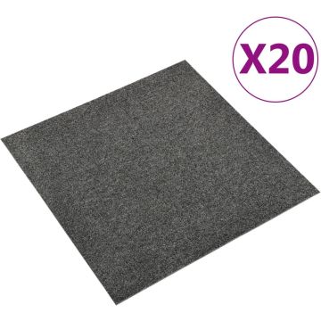 vidaXL Tapijttegels 20 st 5 m² 50x50 cm antraciet