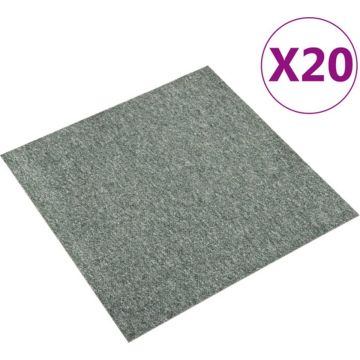 vidaXL Tapijttegels 20 st 5 m² 50x50 cm groen