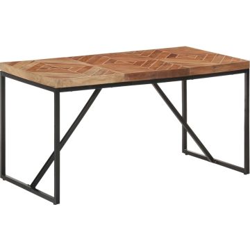 vidaXL Eettafel 140x70x76 cm massief acaciahout en mangohout