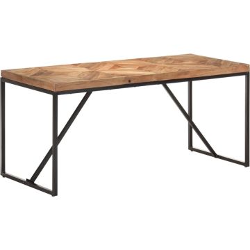 vidaXL Eettafel 160x70x76 cm massief acaciahout en mangohout