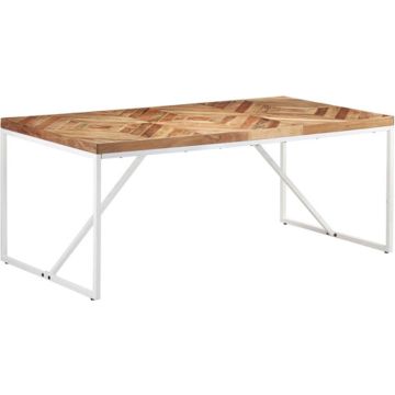 vidaXL Eettafel 180x90x76 cm massief acaciahout en mangohout