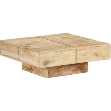 vidaXL Salontafel 80x80x28 cm massief mangohout