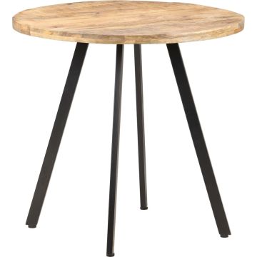 vidaXL Eettafel 80 cm ruw mangohout