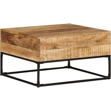 vidaXL Salontafel 68x68x41 cm ruw mangohout