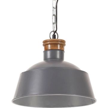 vidaXL Hanglamp industrieel E27 32 cm grijs