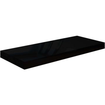 vidaXL Wandschap zwevend 60x23,5x3,8 cm MDF hoogglans zwart