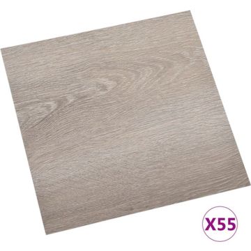 vidaXL Vloerplanken zelfklevend 55 st 5,11 m² PVC taupe