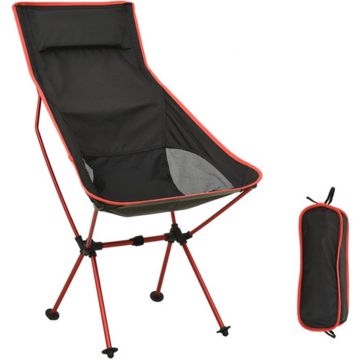 vidaXL Campingstoel inklapbaar PVC en aluminium zwart