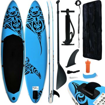 vidaXL Stand Up Paddleboardset opblaasbaar 320x76x15 cm blauw