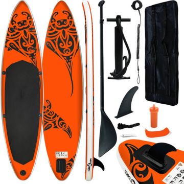 vidaXL Stand Up Paddleboardset opblaasbaar 305x76x15 cm oranje