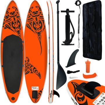 vidaXL Stand Up Paddleboardset opblaasbaar 366x76x15 cm oranje