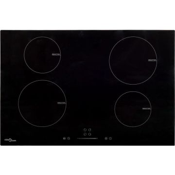 Inductiekookplaat 4 zones aanraakbediening 7000 W 77 cm glas