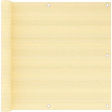 vidaXL Balkonscherm 90x500 cm HDPE beige