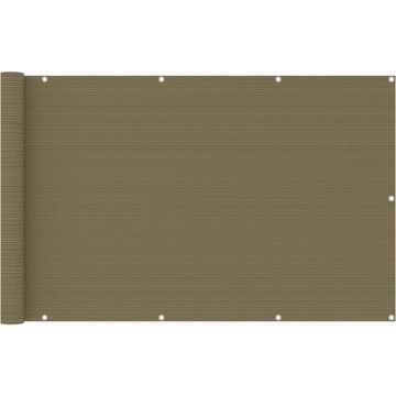 vidaXL Balkonscherm 120x400 cm HDPE taupe