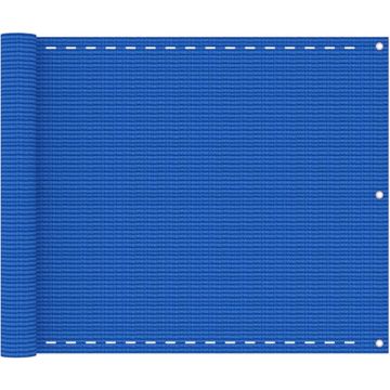 vidaXL Balkonscherm 75x400 cm HDPE blauw