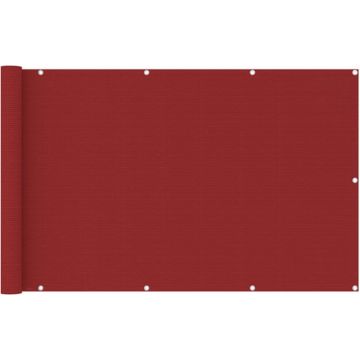 vidaXL Balkonscherm 120x600 cm HDPE rood