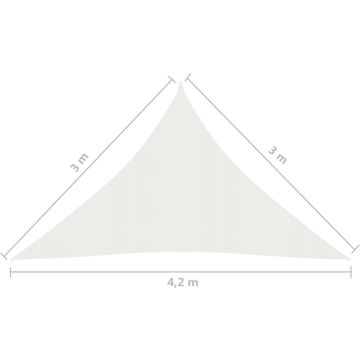 vidaXL Zonnezeil 160 g/m² 3x3x4,2 m HDPE wit