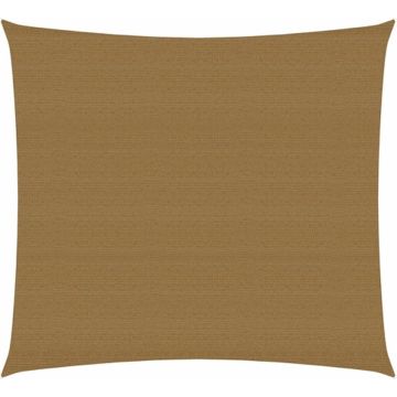 vidaXL Zonnezeil 160 g/m² 2,5x2,5 m HDPE taupe