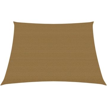 vidaXL Zonnezeil 160 g/m² 3/4x2 m HDPE taupe