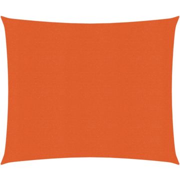 vidaXL Zonnezeil 160 g/m² 3x3 m HDPE oranje