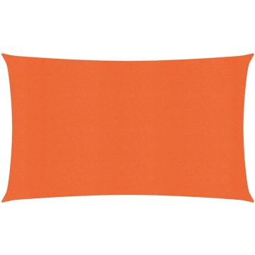 vidaXL Zonnezeil 160 g/m² 2,5x5 m HDPE oranje