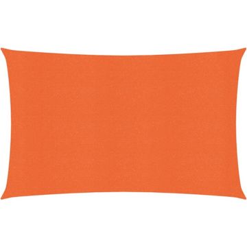 vidaXL Zonnezeil 160 g/m² 3,5x5 m HDPE oranje