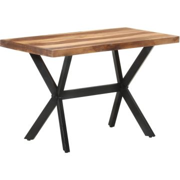 vidaXL Eettafel 120x60x75 cm massief hout met honingkleurige afwerking