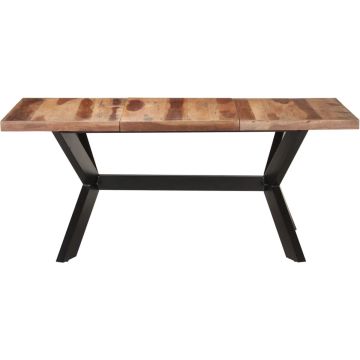 vidaXL Eettafel 180x90x75 cm massief hout met honingkleurige afwerking