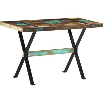 vidaXL Eettafel 120x60x76 cm massief gerecycled hout