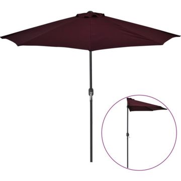 vidaXL Balkonparasol half aluminium paal 270x144x222 cm bordeauxrood