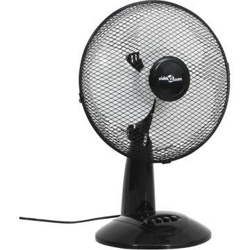 vidaXL Tafelventilator 3 snelheden 40 W 30 cm zwart