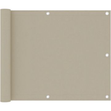 vidaXL Balkonscherm 75x300 cm oxford stof beige