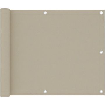 vidaXL Balkonscherm 75x500 cm oxford stof beige