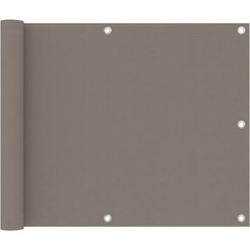 vidaXL Balkonscherm 75x400 cm oxford stof taupe