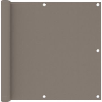 vidaXL Balkonscherm 90x300 cm oxford stof taupe