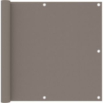 vidaXL Balkonscherm 90x400 cm oxford stof taupe