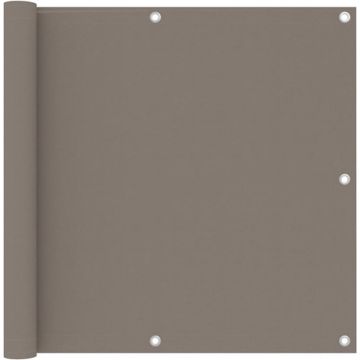 vidaXL Balkonscherm 90x500 cm oxford stof taupe