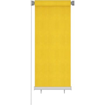 vidaXL Rolgordijn voor buiten 60x140 cm HDPE geel