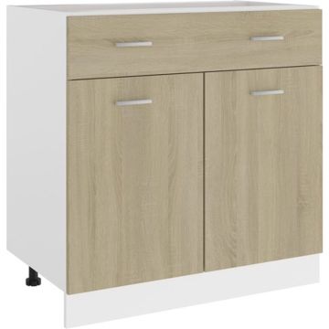 vidaXL Onderkast met lade 80x46x81,5 cm spaanplaat sonoma eikenkleurig