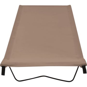 vidaXL Campingbed 180x60x19 cm oxford stof en staal taupe