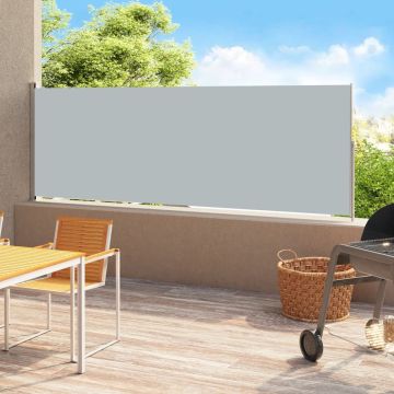 vidaXL Tuinscherm uittrekbaar 180x500 cm grijs