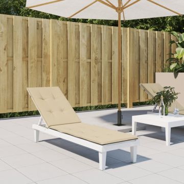 vidaXL Terrasstoelkussen (75+105)x50x3 cm beige