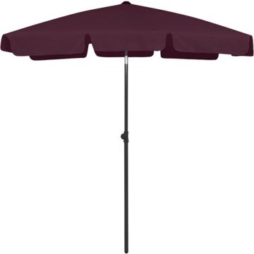 vidaXL Strandparasol 180x120 cm bordeauxrood