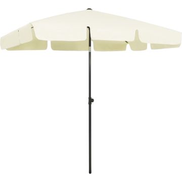 vidaXL Strandparasol 200x125 cm zandgeel