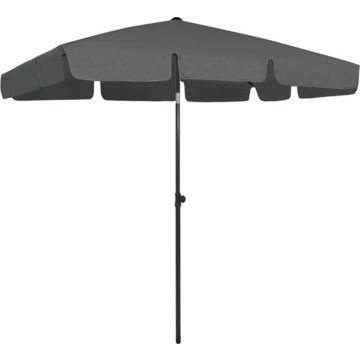 vidaXL Strandparasol 200x125 cm antracietkleurig