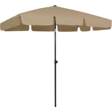 vidaXL Strandparasol 200x125 cm taupe