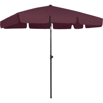 vidaXL Strandparasol 200x125 cm bordeauxrood