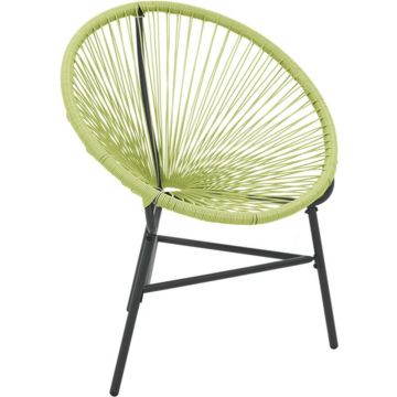 vidaXL Tuinstoel Acapulco poly rattan groen