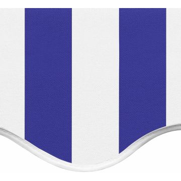 vidaXL Vervangingsdoek voor luifel 6x3,5 m blauw en wit